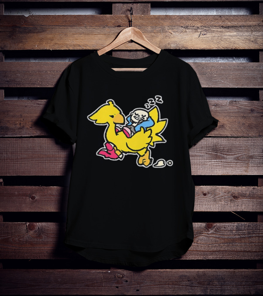 Sans Relaxing On Chocobo T-Shirt