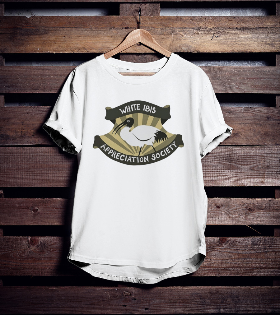 White Ibis Appreciation Society Bird Nature Lover Enthusiasts T-Shirt