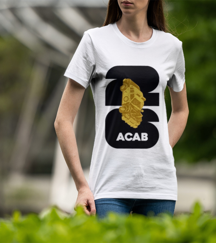 ACAB 1312 Upside Down Police Car Protest Abolition T-Shirt