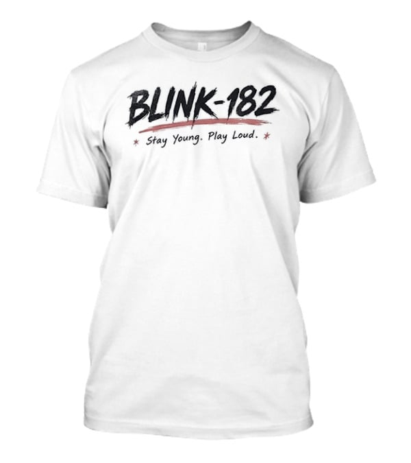 Blink 182 Stay Young Play Loud Retro Music T-Shirt