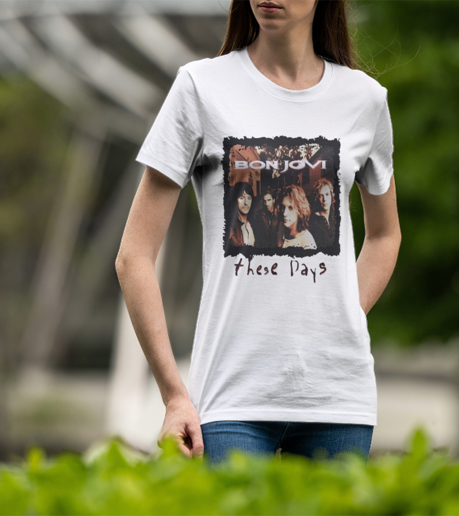 Bon Jovi These Days 1995 Tour Album Cover Band Members T-Shirt