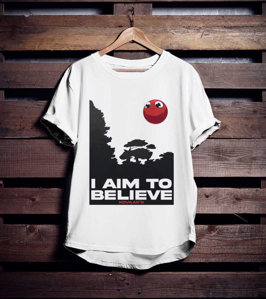 Kovaak's I Aim To Believe Red Ball T-Shirt
