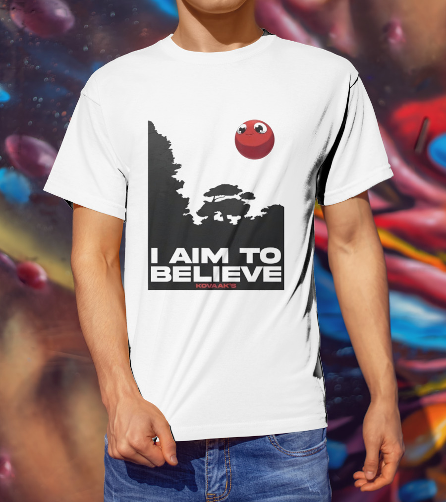 Kovaak's I Aim To Believe Red Ball T-Shirt