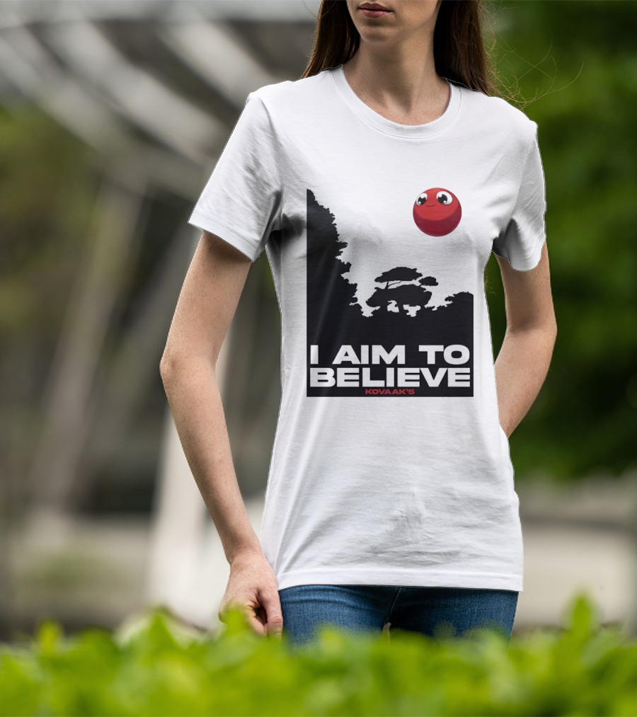 Kovaak's I Aim To Believe Red Ball T-Shirt