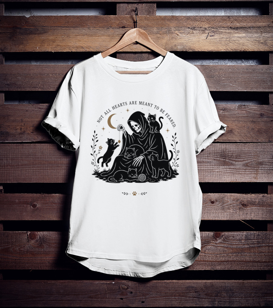 Reaper And Cats Not All Hearts Are Meant To Be Feared Yujin Clothing T-Shirt