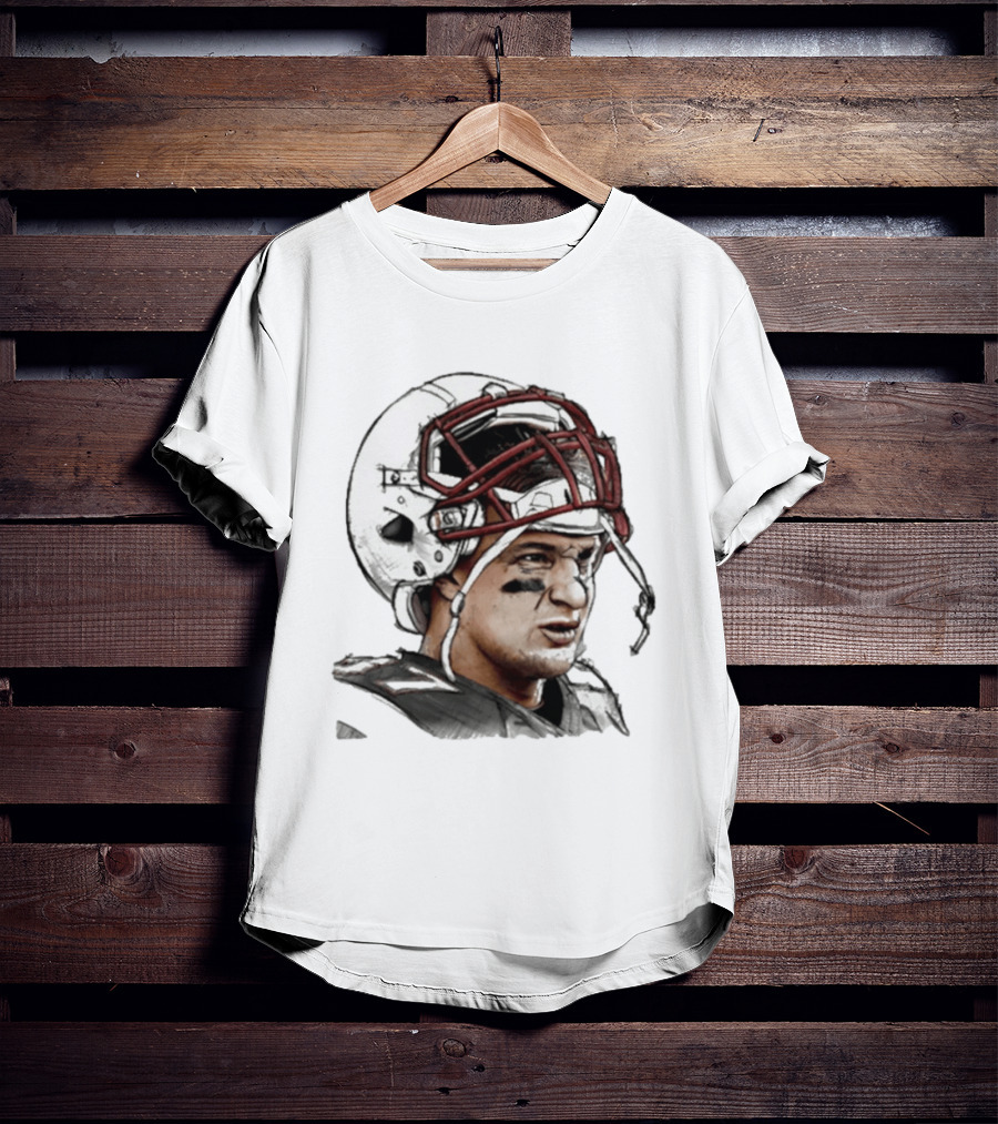Rob Gronkowski New England Patriots Swag Head Helmet Football T-Shirt