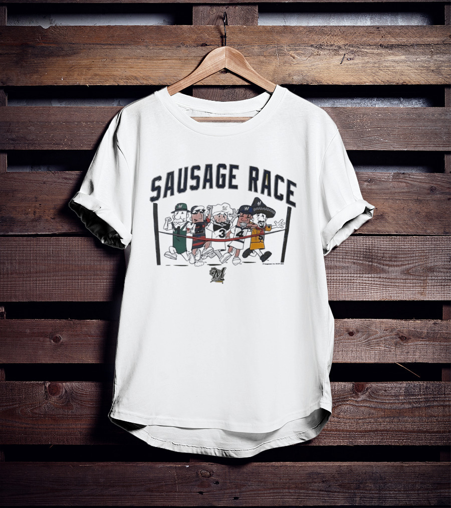 Milwaukee Brewers MLB Baseball Sausage Race Mascots T-Shirt