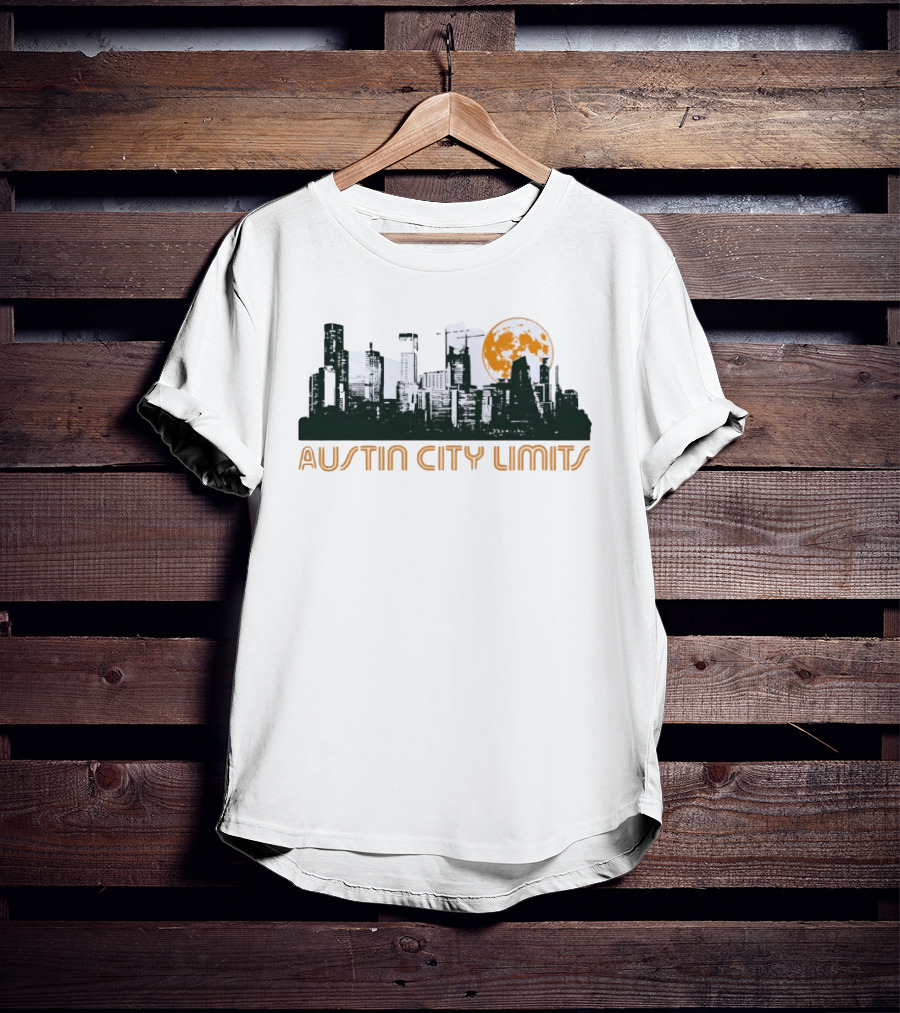 Austin City Limits Full Moon Skyline T-Shirt