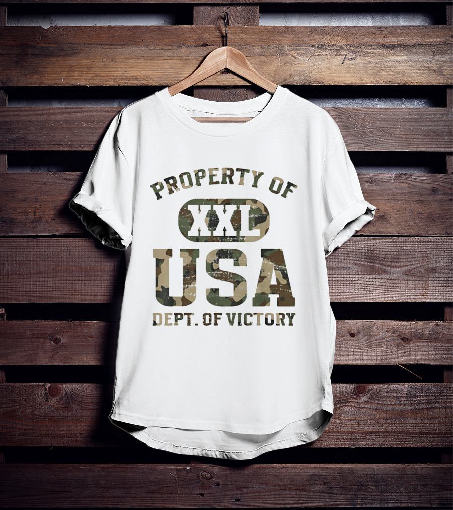 Property Of Xxl Usa Dept Of Victory Camo T-Shirt