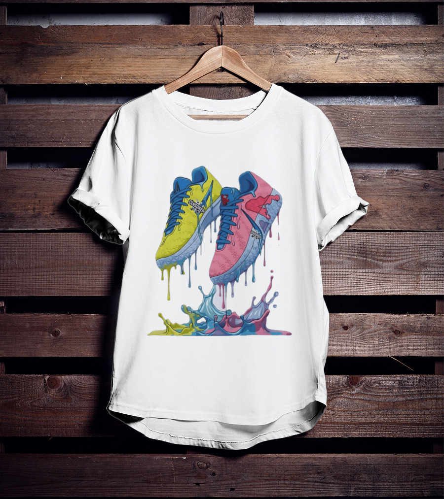 Dripping Paint Sneakers Censored T-Shirt