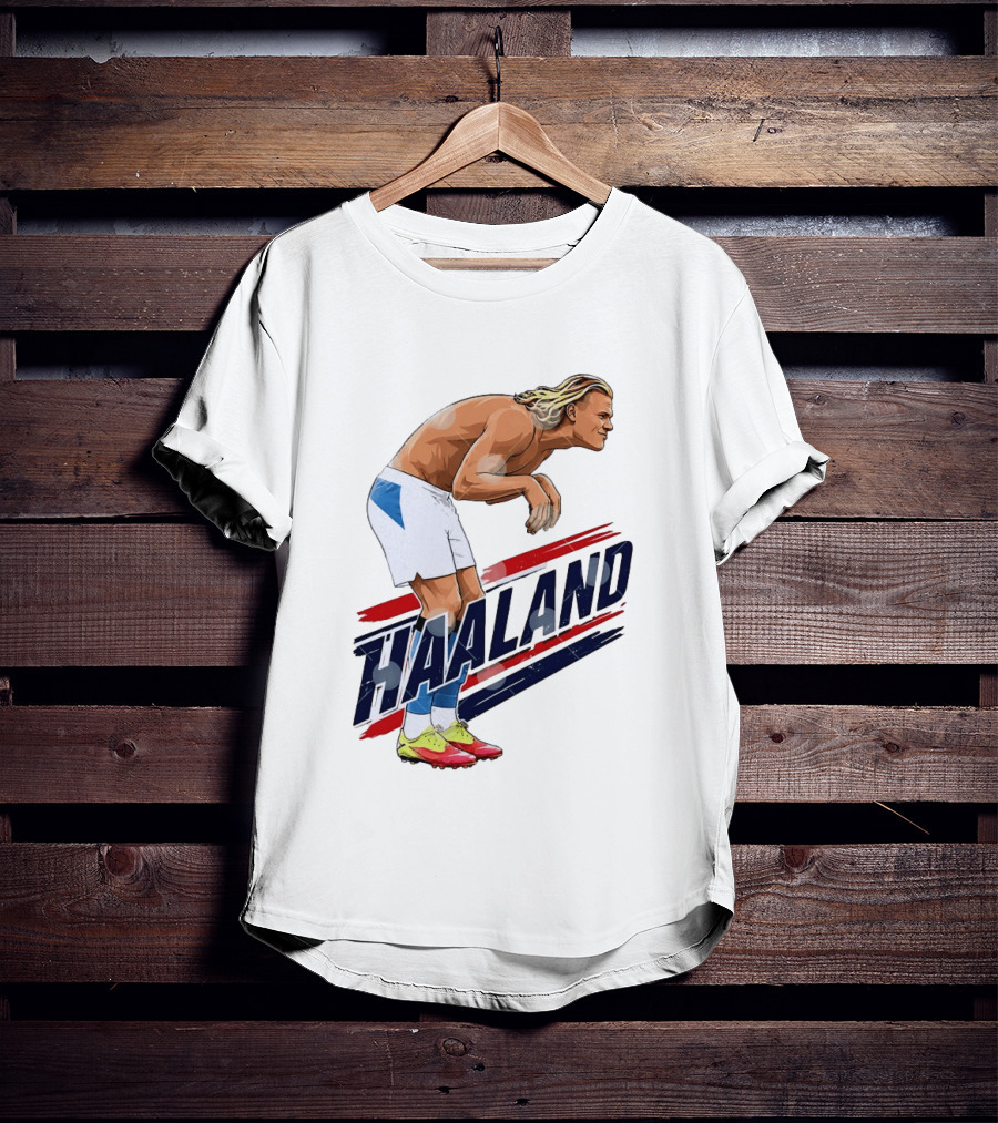 Erling Haaland Celebration Pose With Norway T-Shirt
