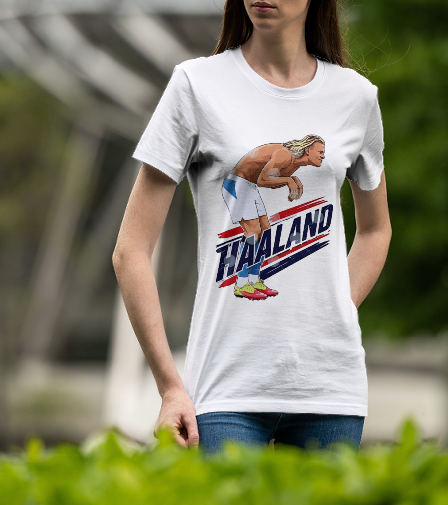 Erling Haaland Celebration Pose With Norway T-Shirt