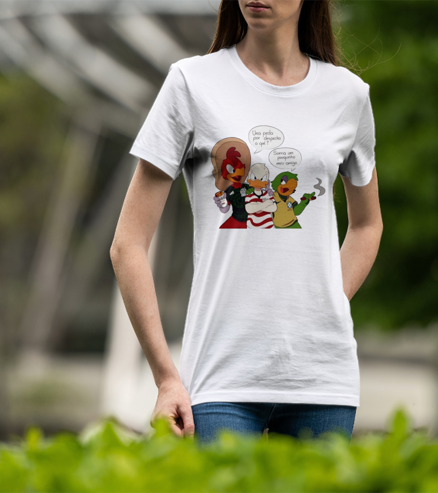 The Three Caballeros Panchito Pistoles Donald Duck José Carioca México USA Brazil Jerseys Soccer Fan Collection T-Shirt