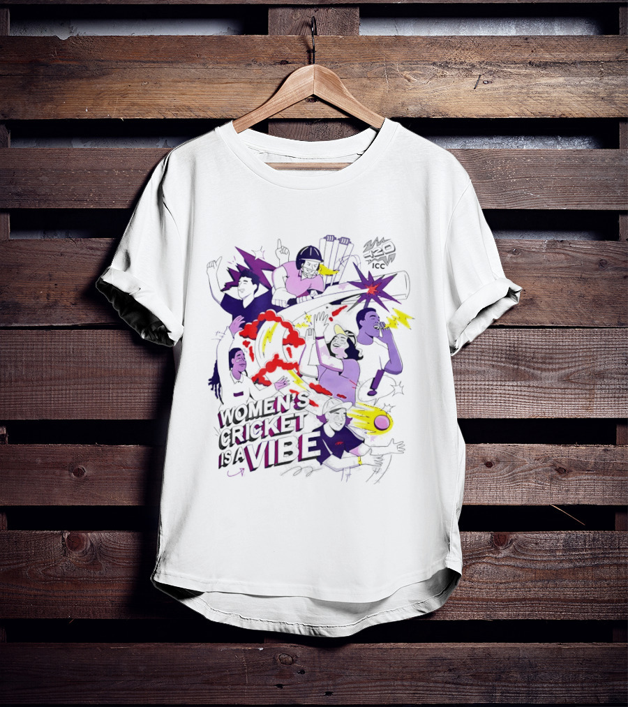 Women's Cricket Is A Vibe ICC T20 Excitement Explosion T-Shirt