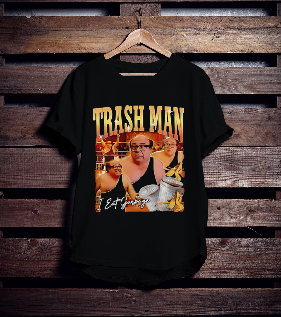 Trash Man Frank Reynolds I Eat Garbage Iconic Comedy T-Shirt