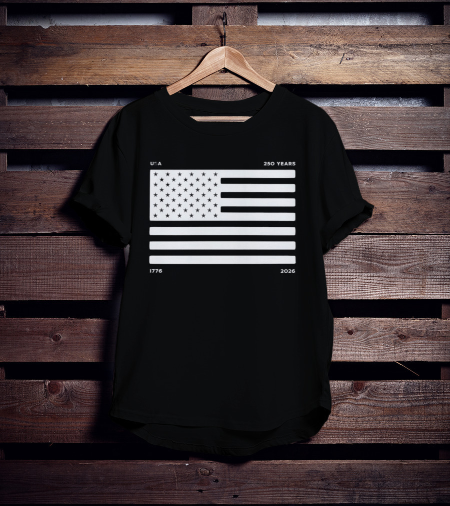 USA 250 Years 1776 2026 American Flag 250th Anniversary Celebration T-Shirt