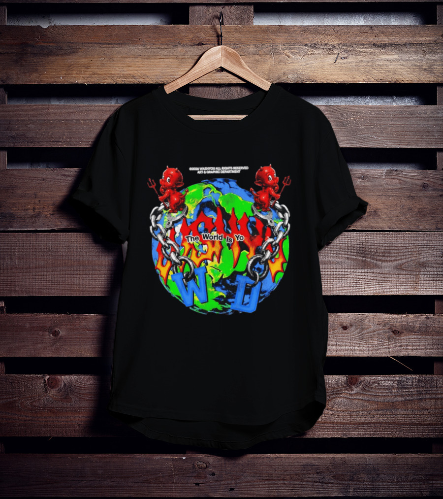Washyou Devil Chain World Is Yours WJ Planet Flames T-Shirt