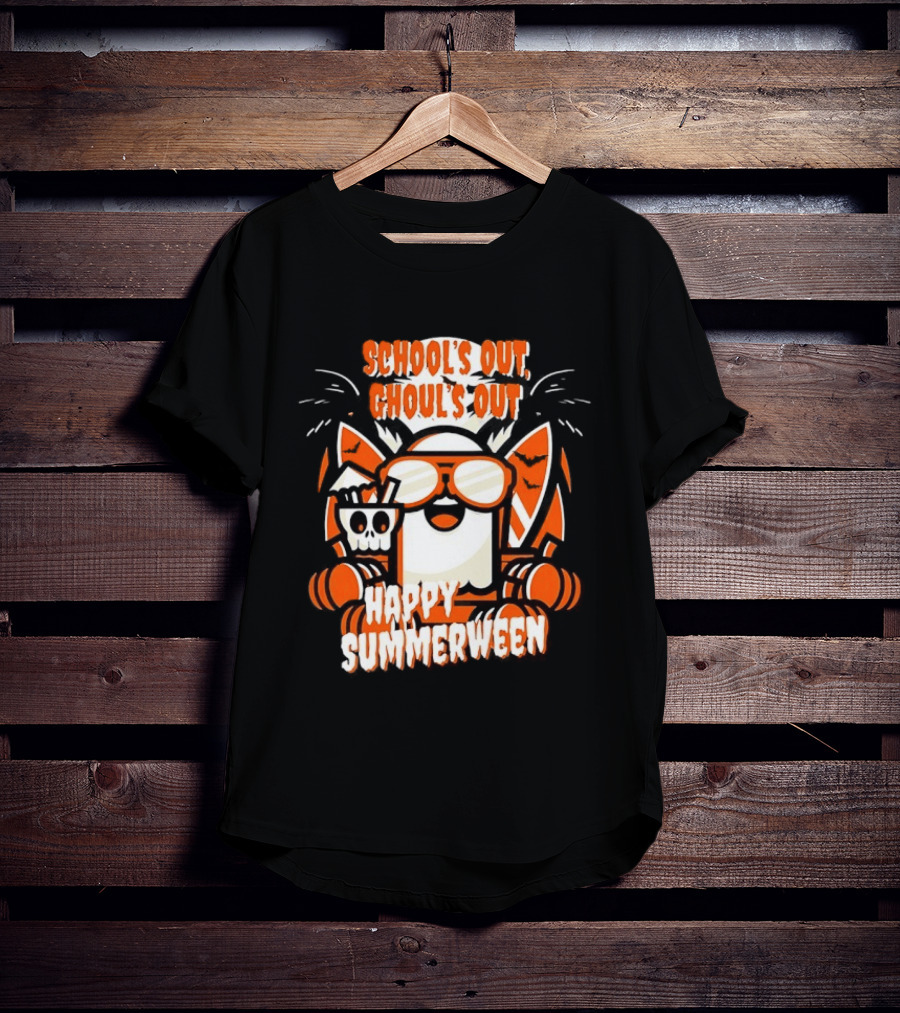 School's Out Ghoul's Out Happy Summerween Retro Fun T-Shirt