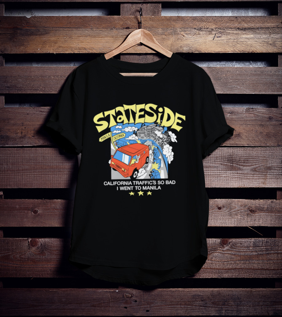 Stateside California Traffic Is So Bad I Went To Manila Red Van Star T-Shirt