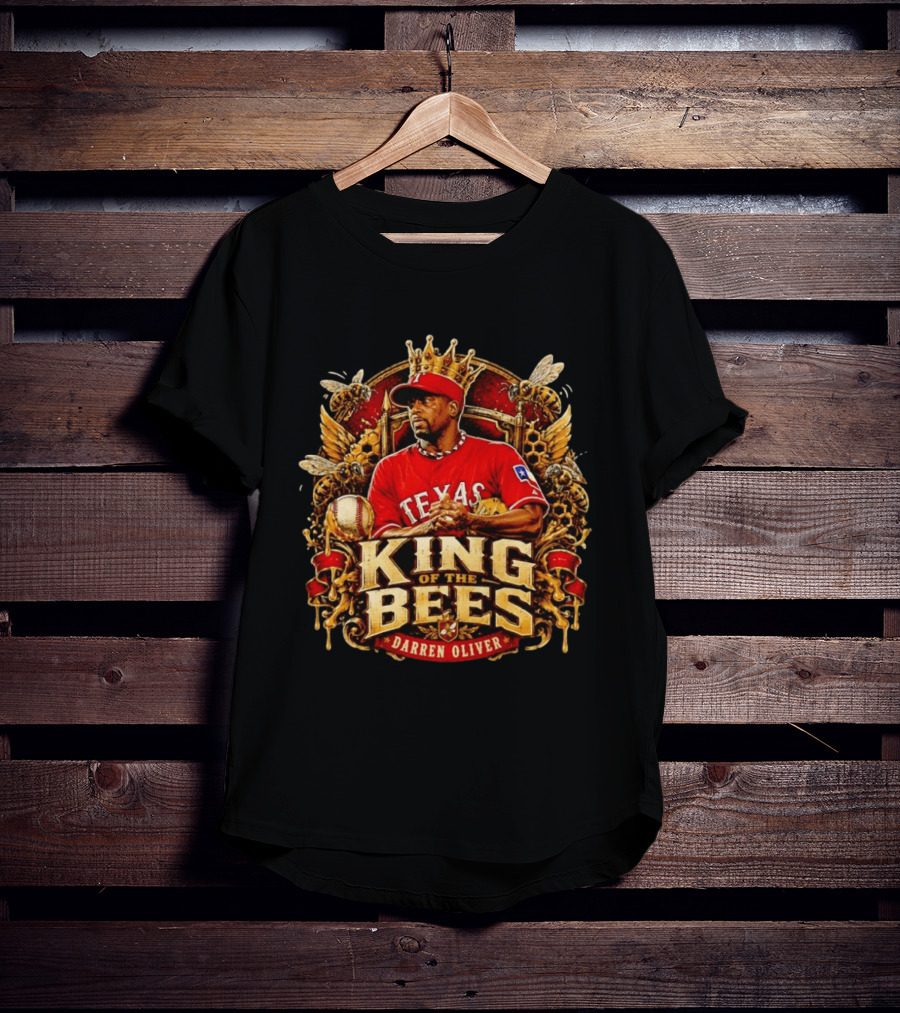 Texas Rangers Darren Oliver King Of The Bees Baseball Legends T-Shirt