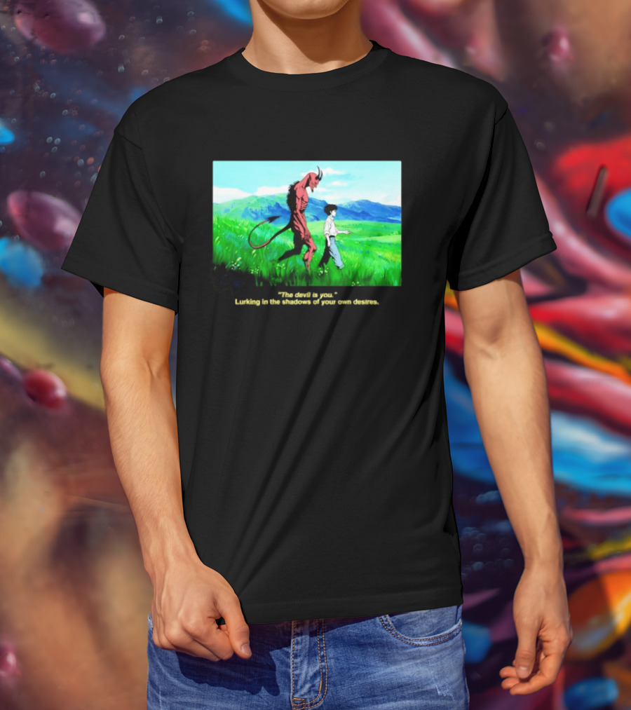 The Devil Is You Lurking In The Shadows Of Your Own Desires Anime Character Scene T-Shirt