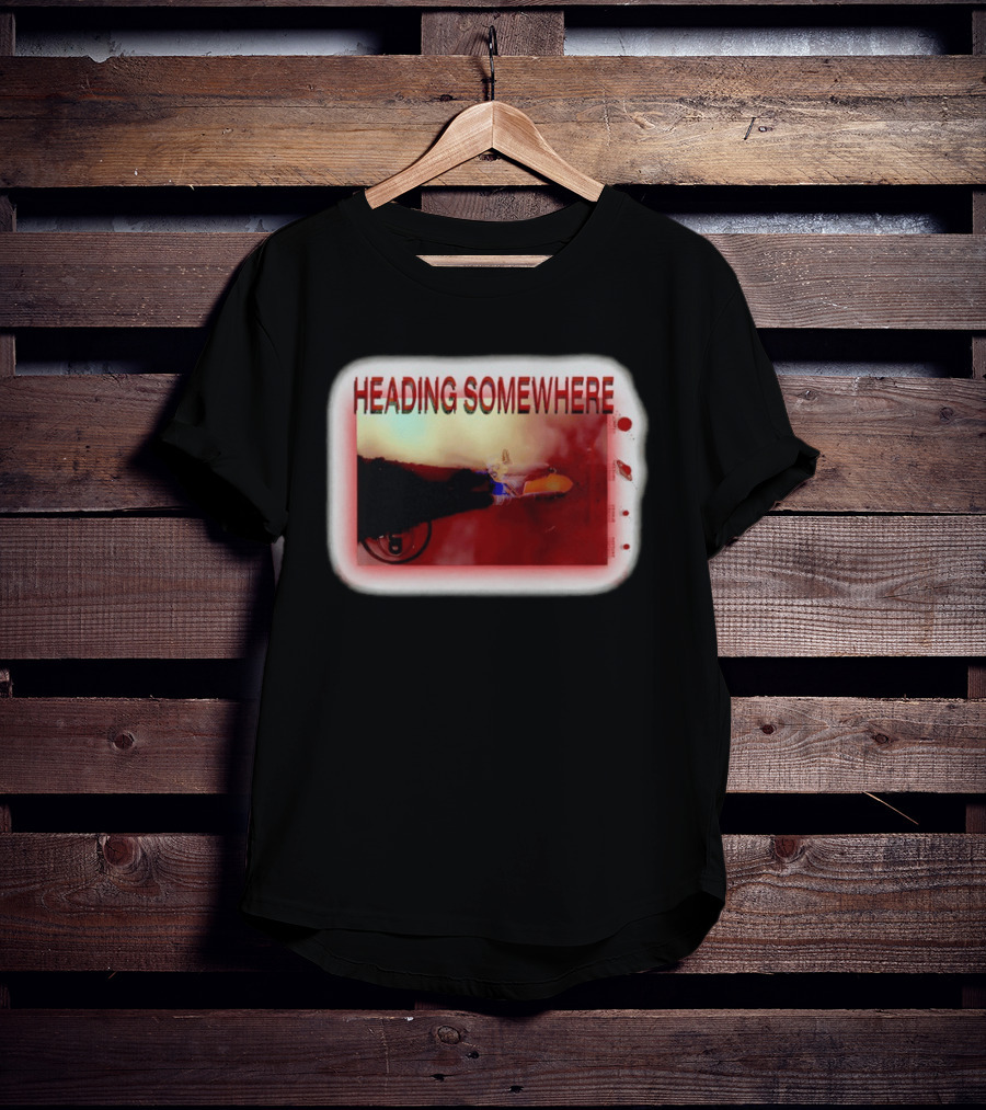 Heading Somewhere Motorcycle Journey Vintage Road Trip T-Shirt