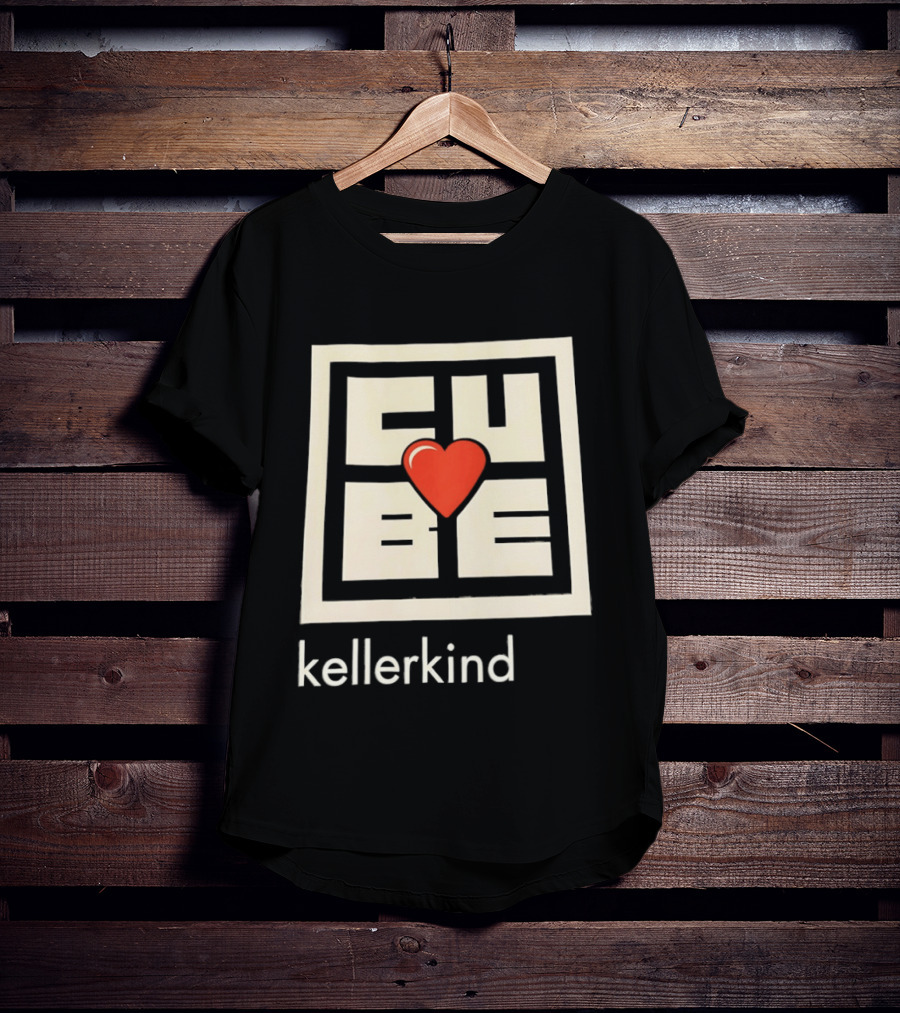 Kellerkind Cube Heart Design With Red Love T-Shirt