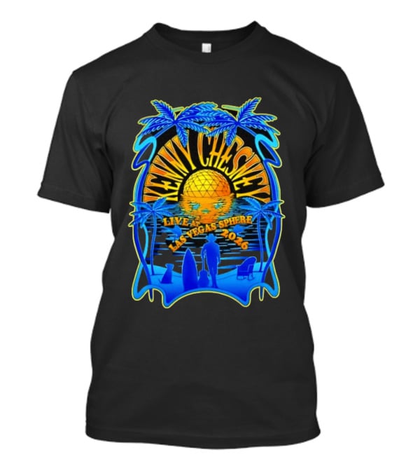 Kenny Chesney Live At Las Vegas Sphere 2026 Tropical Sunset And Palms T-Shirt
