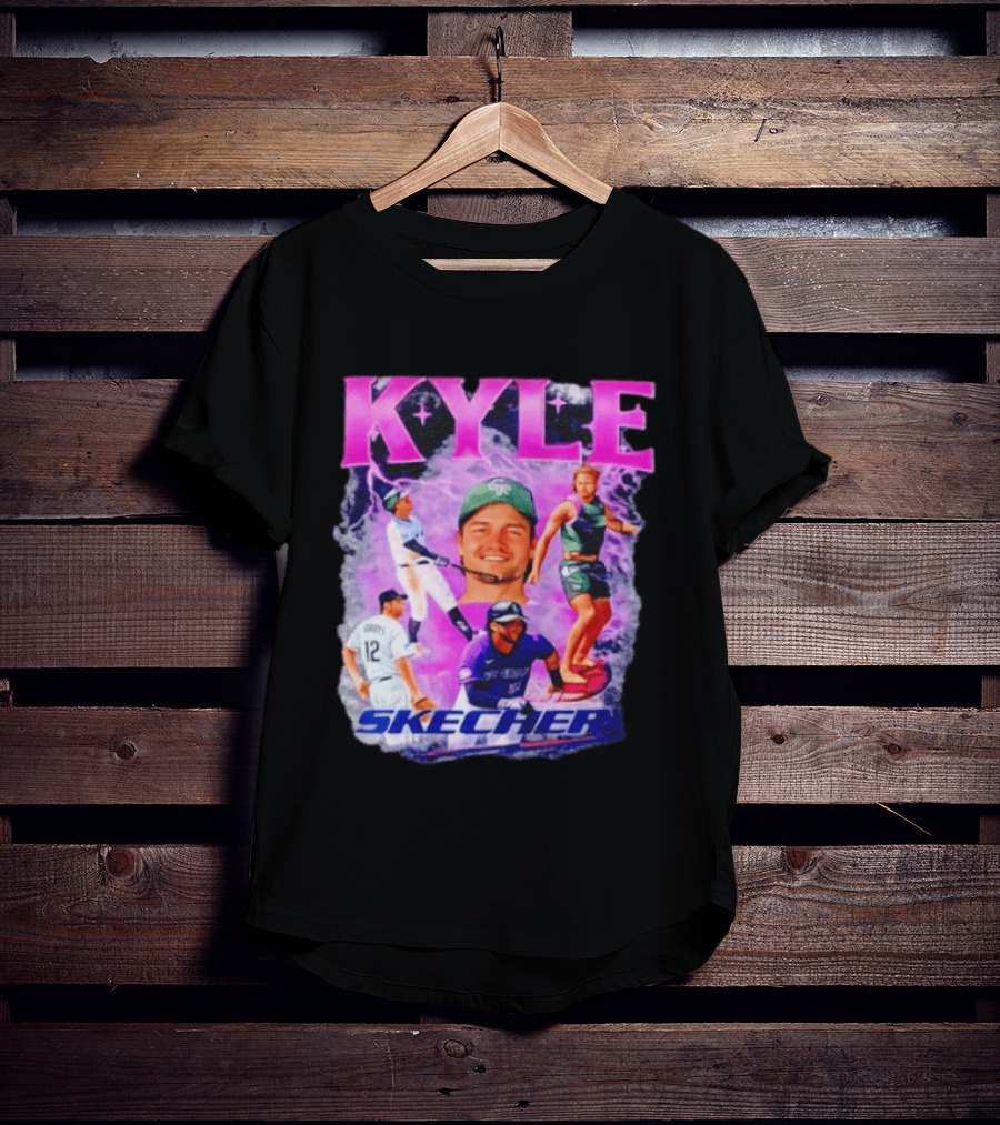 Kyle Groys Skecher Collage Baseball Dodgers > T-Shirt