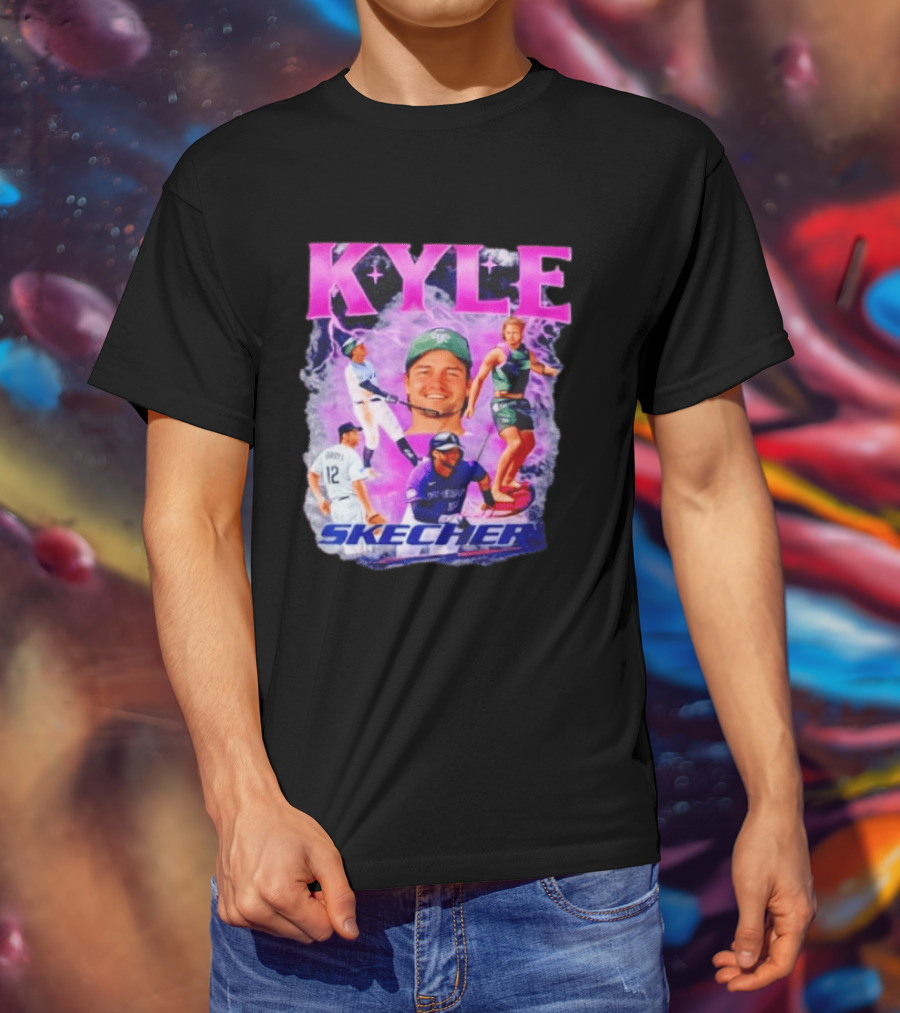 Kyle Groys Skecher Collage Baseball Dodgers > T-Shirt
