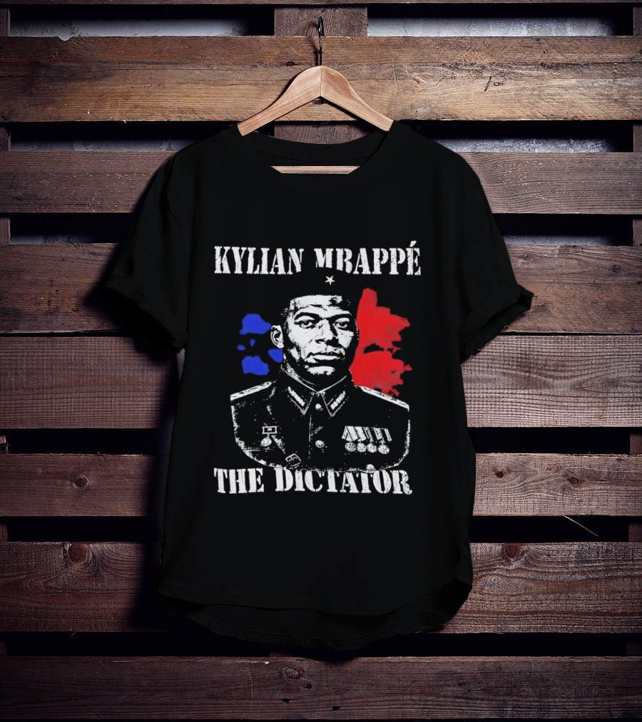 Kylian Mbappé The Dictator Military Uniform Meme Tricolor T-Shirt