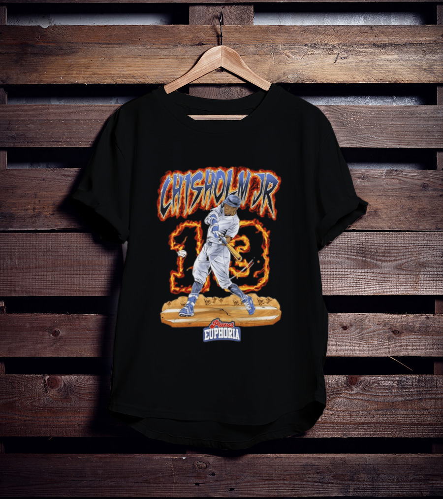 CHISHOLM JR 13 Baseball Swing Planet Euphoria T-Shirt