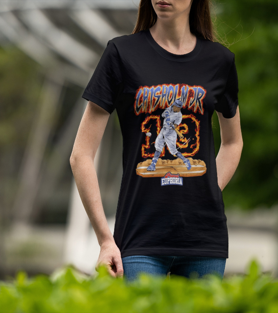 CHISHOLM JR 13 Baseball Swing Planet Euphoria T-Shirt