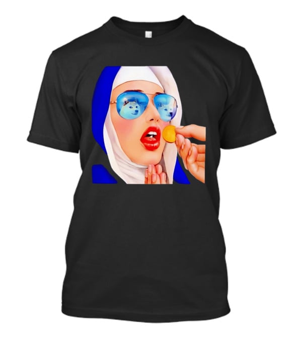 Doge Nun Sunglasses Reflection Communion Meme T-Shirt