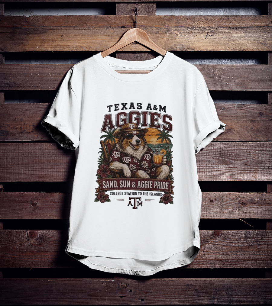 Texas A&M Aggies Sand Sun Aggie Pride College Station To The Islands T-Shirt