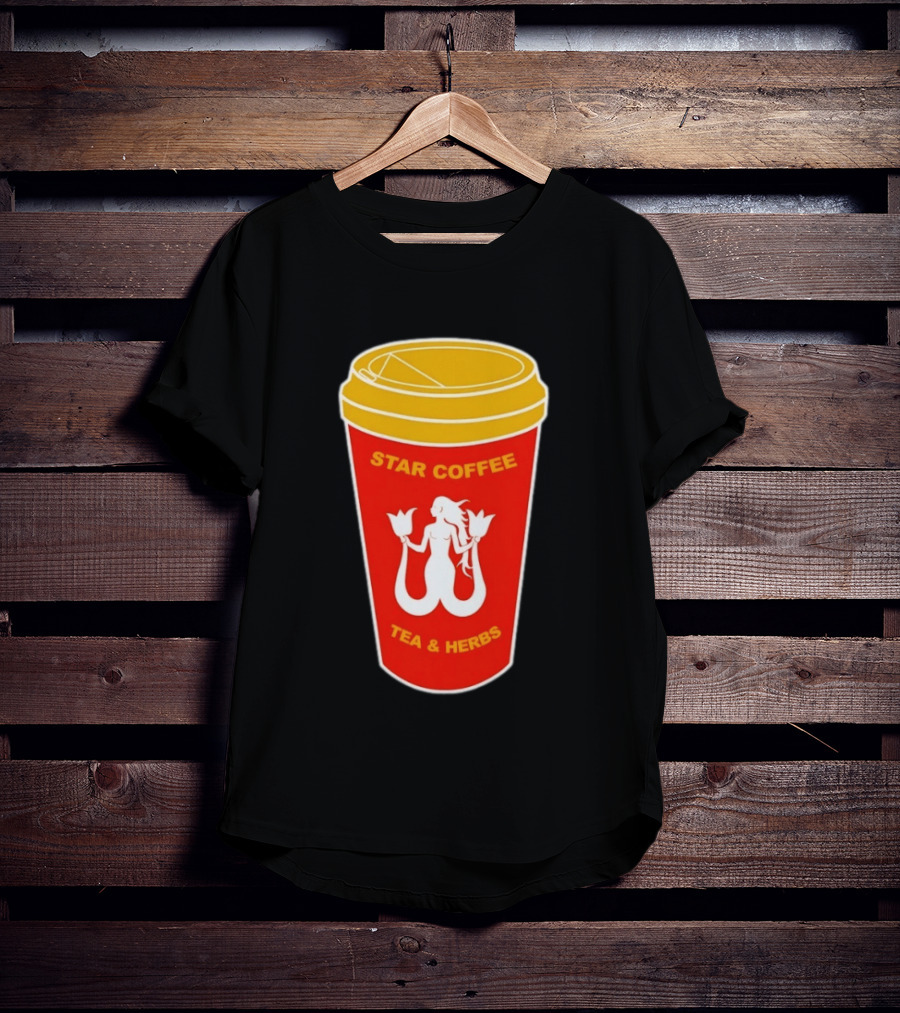 Star Coffee Tea & Herbs Mermaid Cup T-Shirt