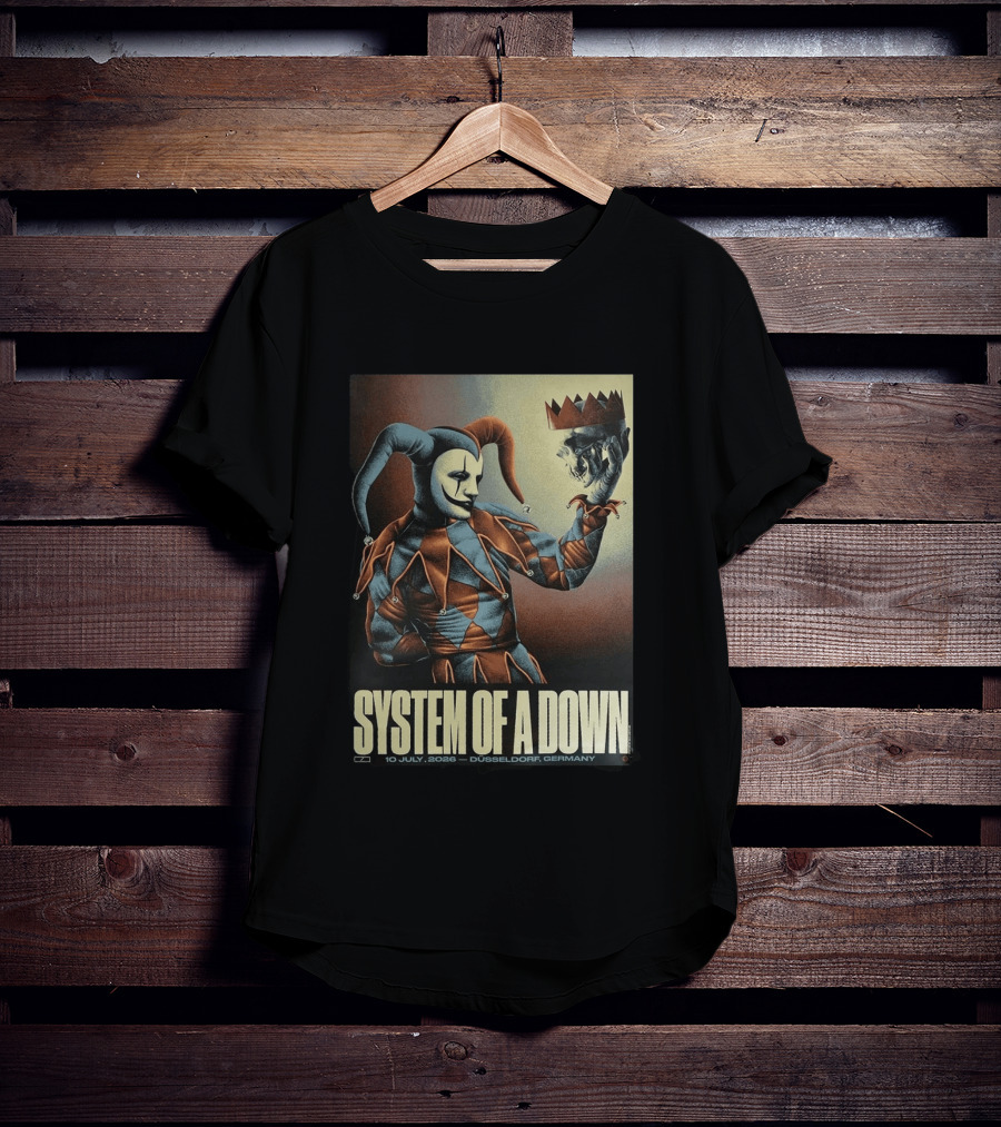 System Of A Down 2026 Düsseldorf Germany Pop Up Shop The Clown 10 July Open Air Park T-Shirt