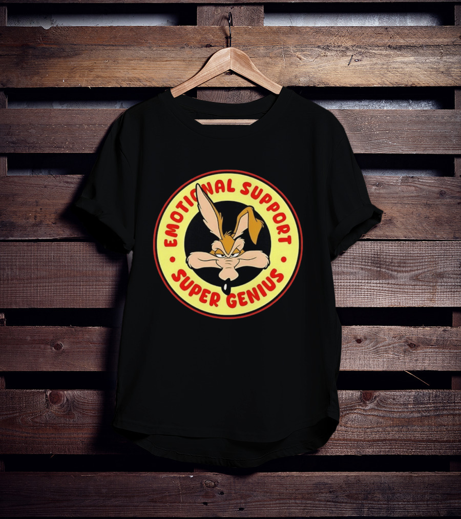 Wile E Coyote Emotional Support Super Genius T-Shirt
