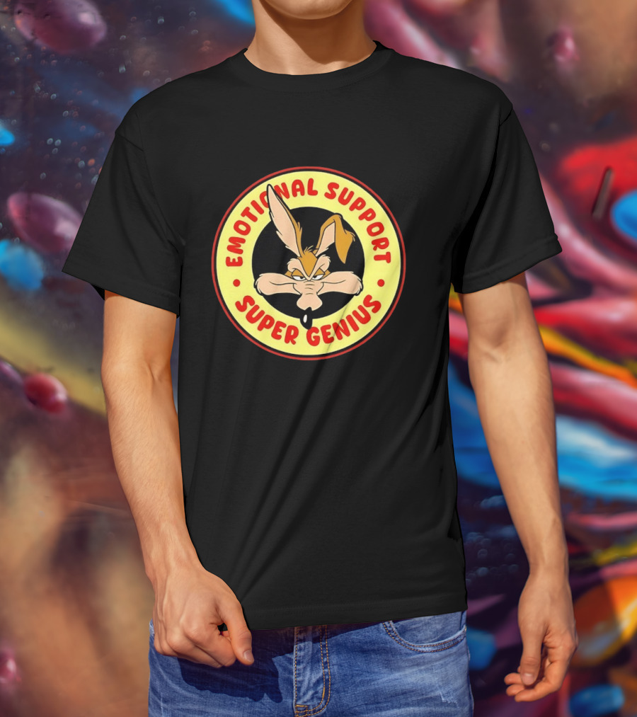 Wile E Coyote Emotional Support Super Genius T-Shirt