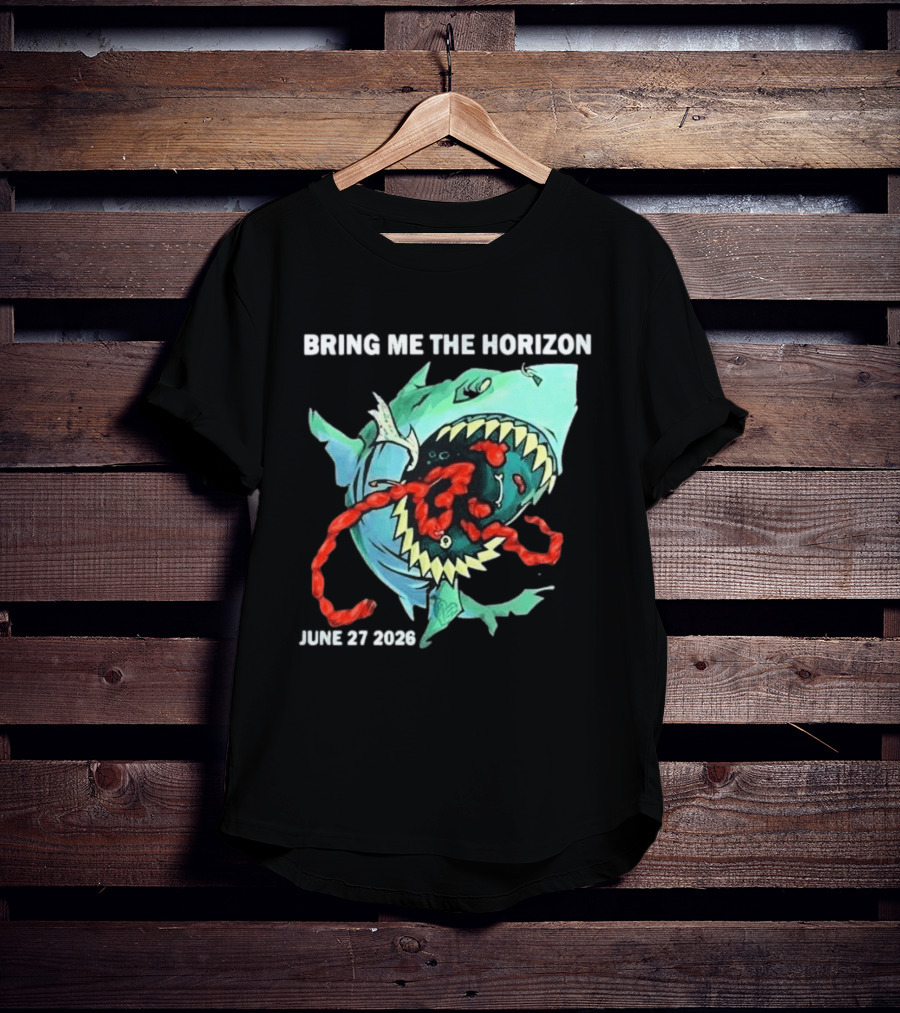 Bring Me The Horizon June 27 2026 Shark Graphic Copenhell Festival European Summer Shows T-Shirt
