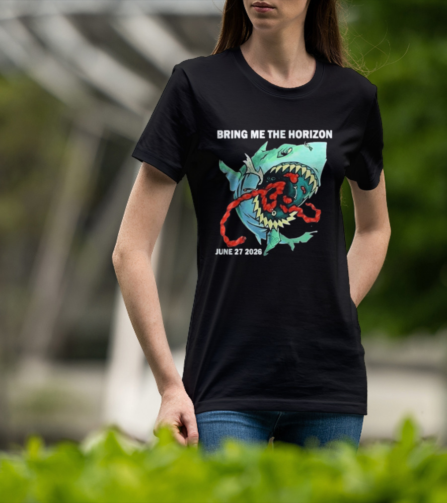 Bring Me The Horizon June 27 2026 Shark Graphic Copenhell Festival European Summer Shows T-Shirt