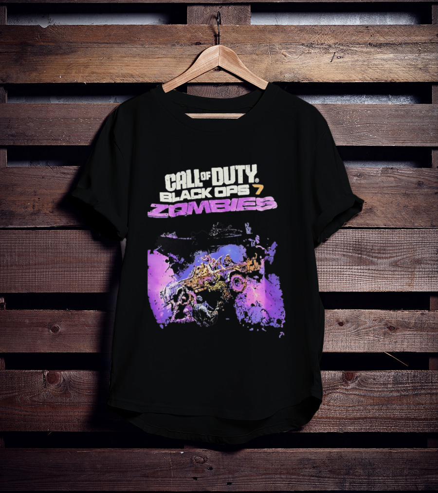 Call Of Duty Black Ops 7 Zombies Paint Splatter Artwork Gaming T-Shirt