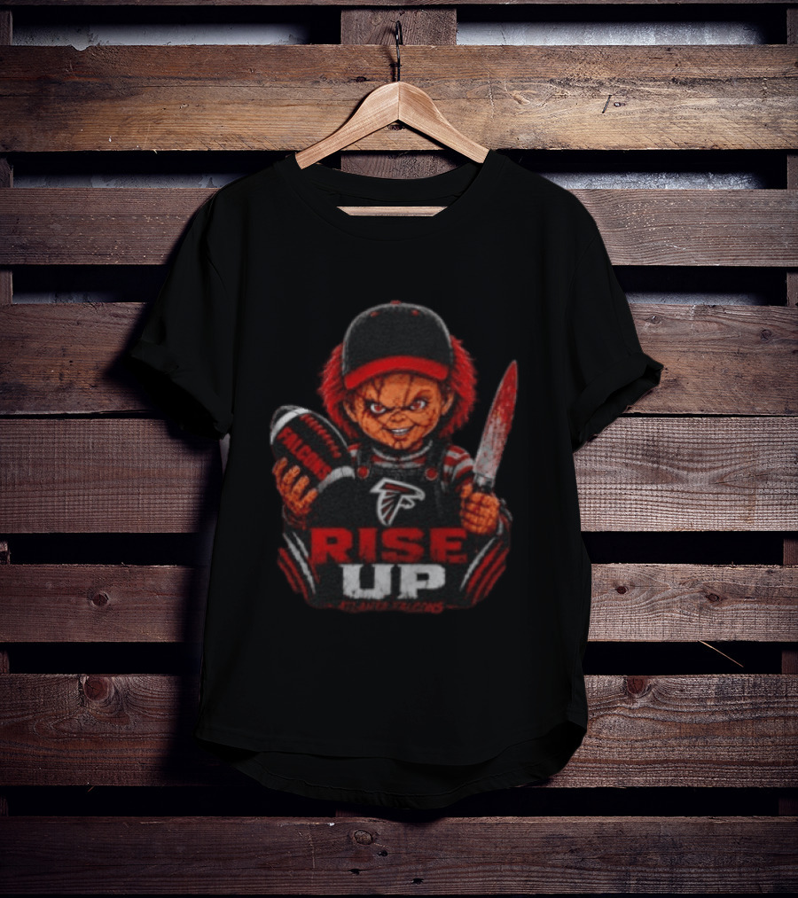 Atlanta Falcons Chucky Rise Up Horror Football T-Shirt