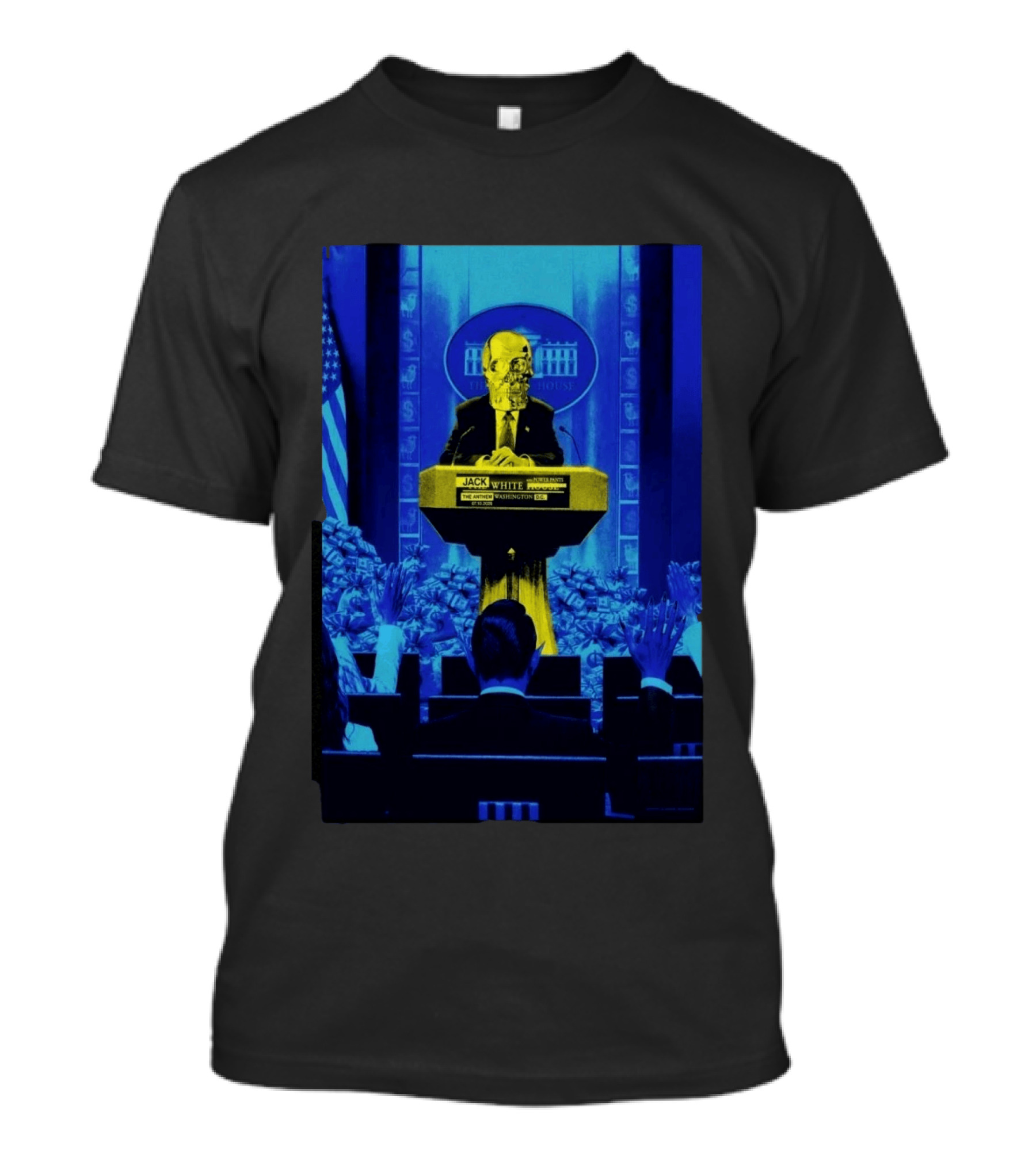 Jack White The Anthem Washington DC July 10 2026 Skeleton At Podium White House T-Shirt