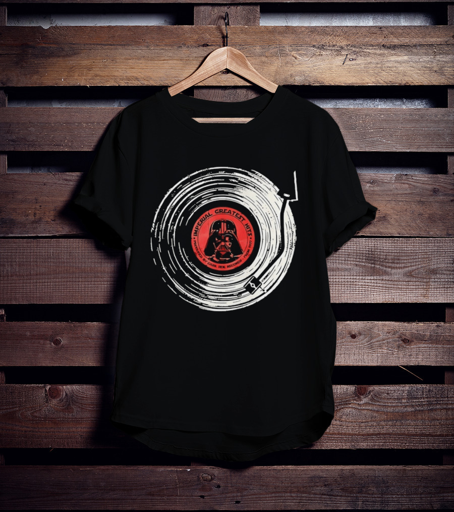 Darth Vader Imperial Greatest Hits Vinyl Record Star Wars Dark Side Records T-Shirt