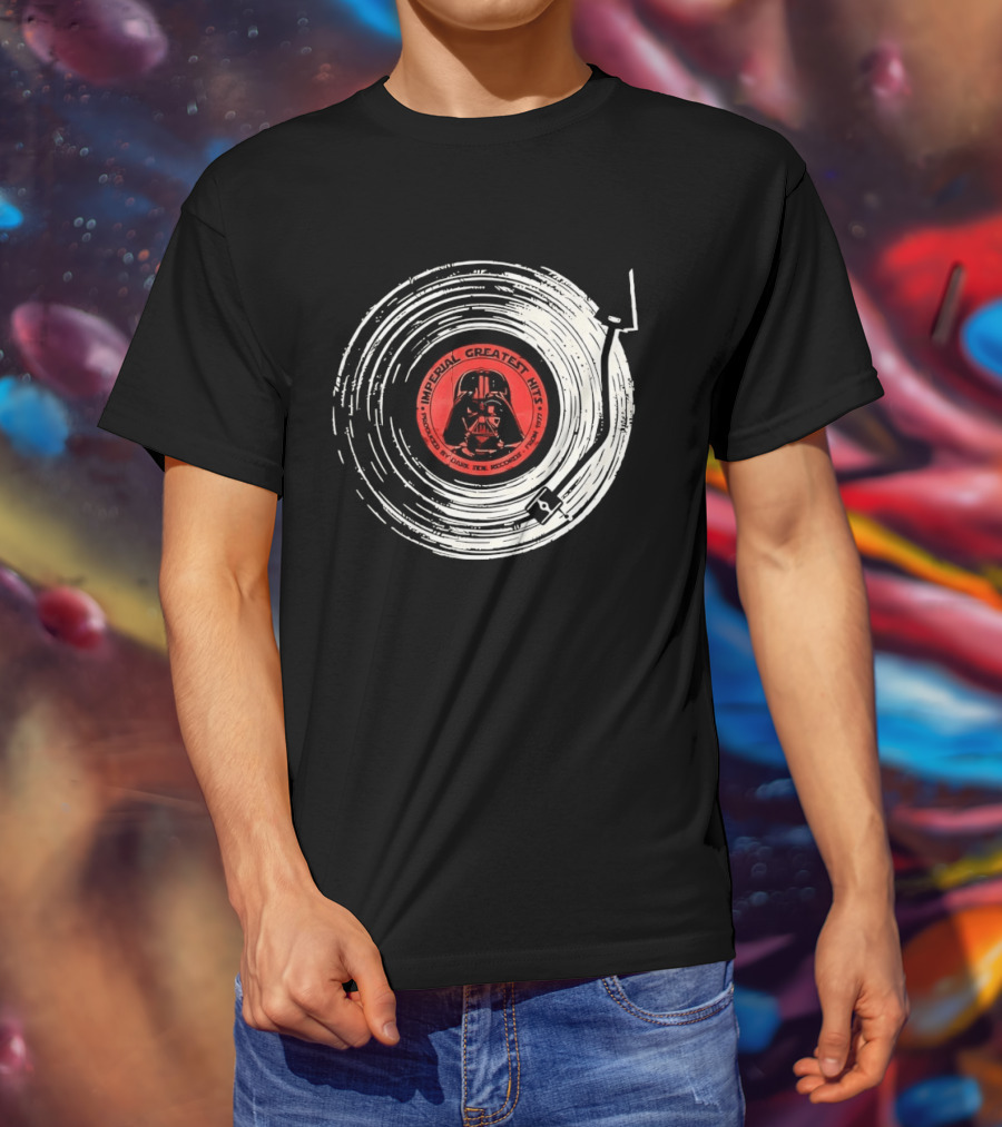 Darth Vader Imperial Greatest Hits Vinyl Record Star Wars Dark Side Records T-Shirt