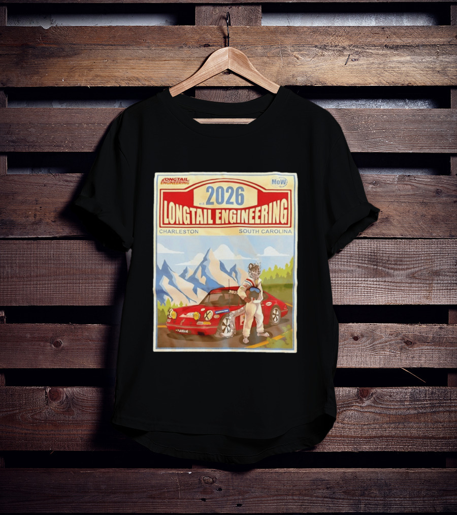 Longtail Engineering 2026 Racing Adventure Charleston South Carolina T-Shirt