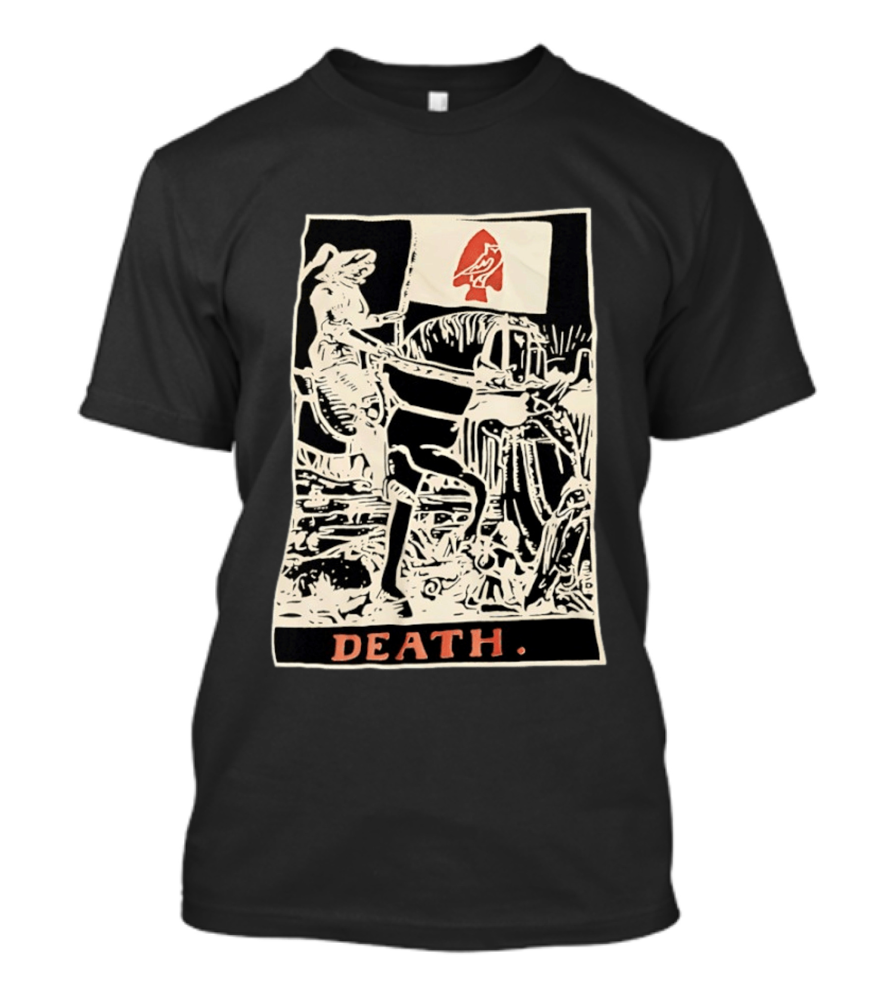 Death Tarot Card Knight Arrowhead Symbol Flag T-Shirt