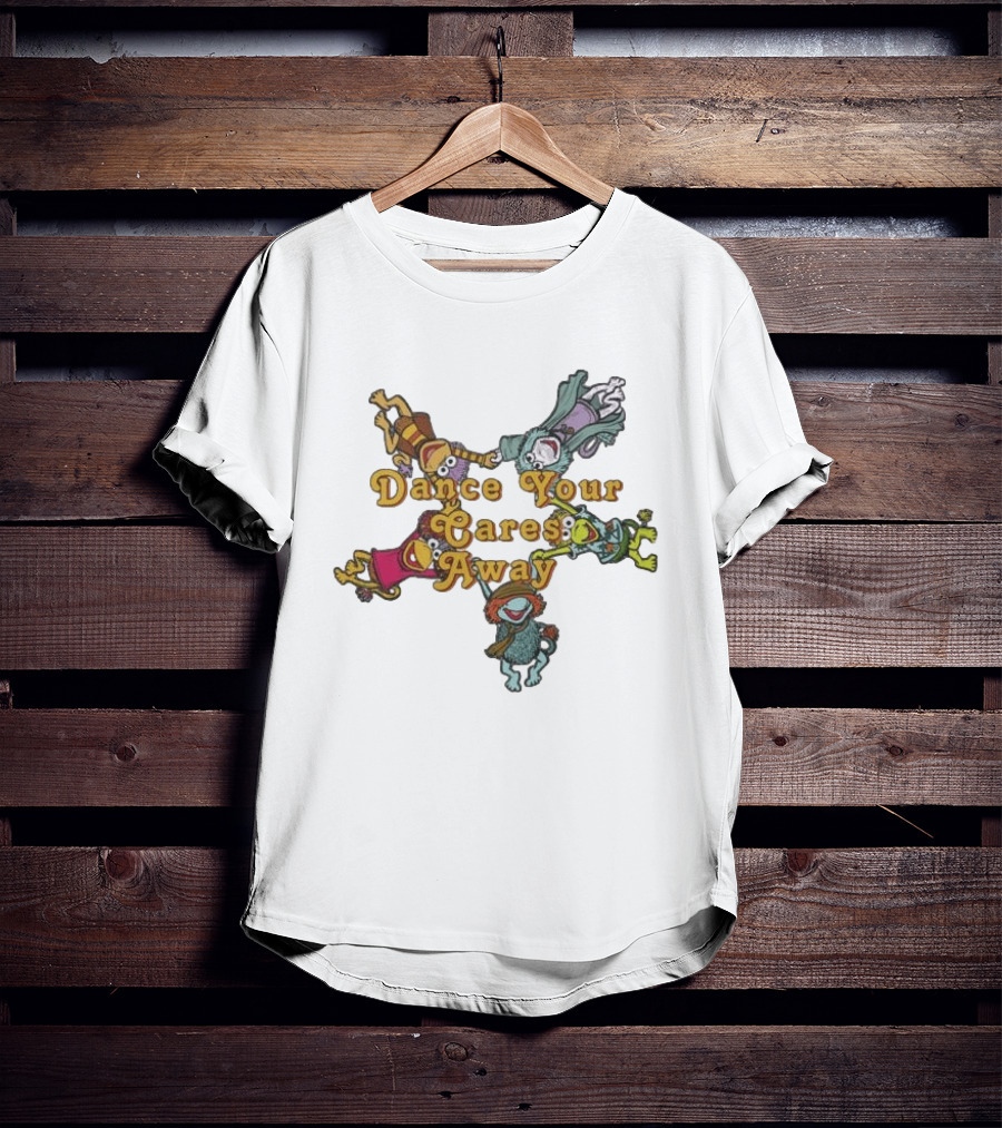 Dance Your Cares Away Fraggle Rock Characters Fun Pose T-Shirt