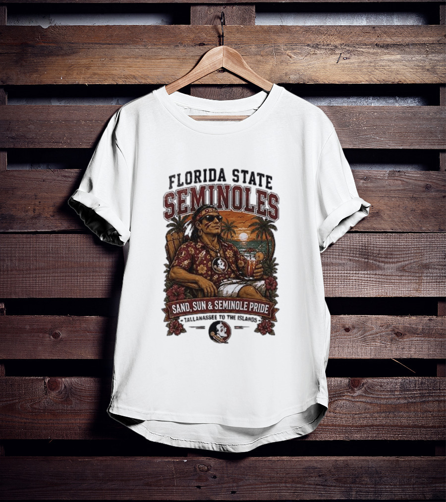 Florida State Seminoles Sand Sun Seminole Pride Tallahassee To The Islands T-Shirt